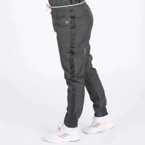 Black Color Ruggie Tux Jogger Scrub Pants For Women's