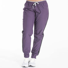 Load image into Gallery viewer, Ruggie Tux Jogger Plum Color Scrub Pants For Women&#39;s
