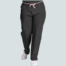 Load image into Gallery viewer, Madeline Straight Leg Scrub Pants For Women&#39;s Black Color
