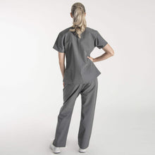 Load image into Gallery viewer, Charcoal Color Lexie Zip Women&#39;s Scrub Top
