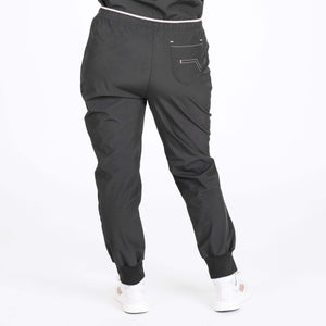Black Color Ruggie Tux Women's Jogger Scrub Pants