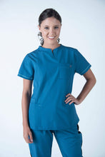 Load image into Gallery viewer, Marcela Notch Women&#39;s Scrub Top Stellar Color
